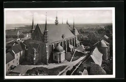 AK Frauenburg, Aussenfassade des Doms aus der Vogelschau