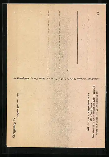 AK Königsberg, Pregelbogen am Dom