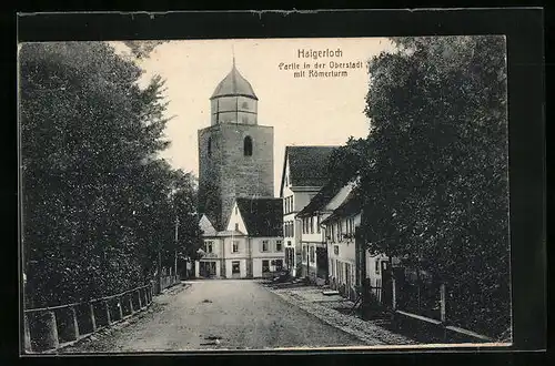 AK Haigerloch, Partie in der Oberstadt mit Römerturm
