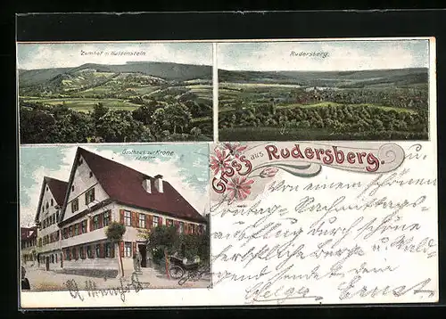 AK Rudersberg, Gasthaus zur Krone, Rudersberg