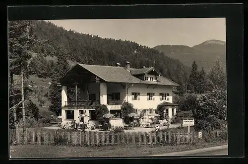AK Wallgau /Obb., Hotel Haus Brunsviga