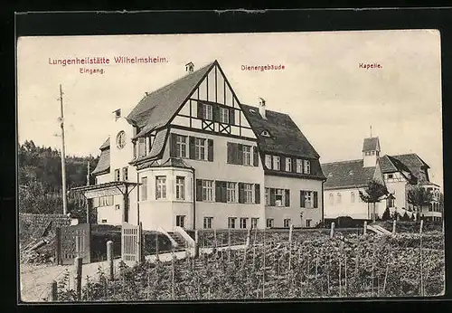 AK Oppenweiler, Kurhotel Wilhelmsheim mit Dienergebäude