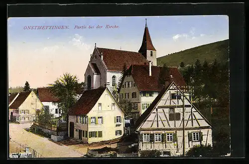 AK Onstmettingen, Partie bei der Kirche