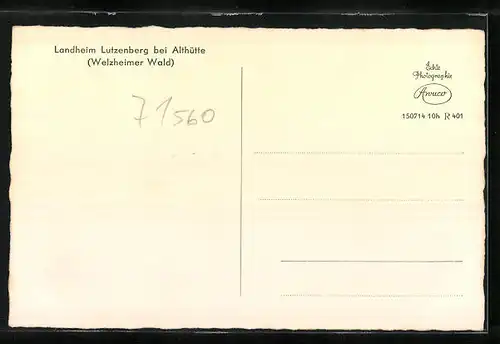 AK Althütte, Landheim Lutzenberg