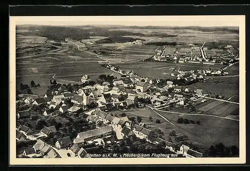 AK Stetten a. k. M., Fliegeraufnahme von Heuberg