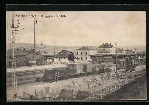 AK Bebra, Bahnhof in den Kriegsjahren 1914 /1916