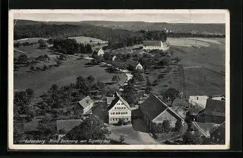 AK Lutzenberg b. Backnang, Fliegeraufnahme der Gemeinde