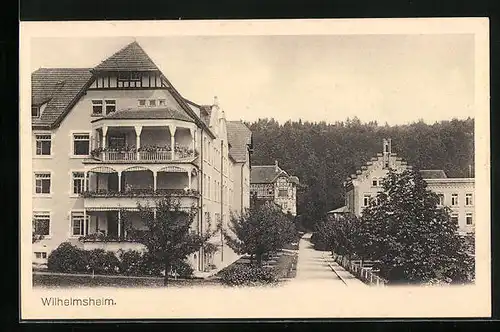 AK Wilhelmsheim, Strassenpartie mit Wohngebäuden