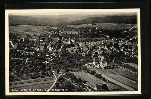 AK Welzheim, Fliegeraufnahme des Luftkurortes