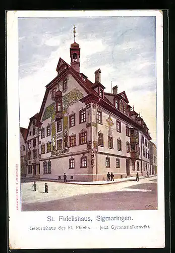 Künstler-AK Sigmaringen, St. Fidelishaus