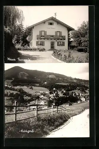 AK Kohlgrub, Haus Tanneck und Ortsansicht