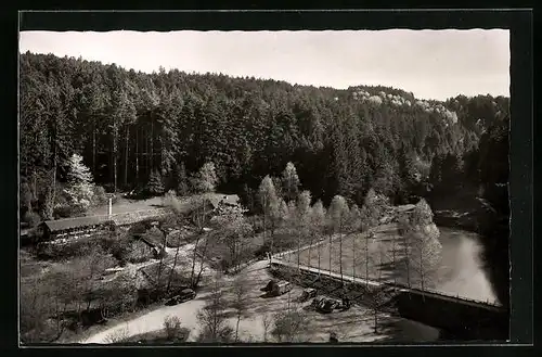 AK Lorch /Wrttbg., Waldkaffee Muckensee von oben