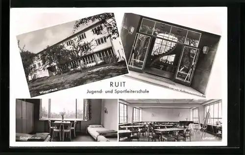 AK Ruit, Jugend- und Sportleiterschule - Wiesenhaus, Schlafzimmer, Lehrsaal