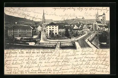 AK Esslingen, Bild von der Agnesbrücke