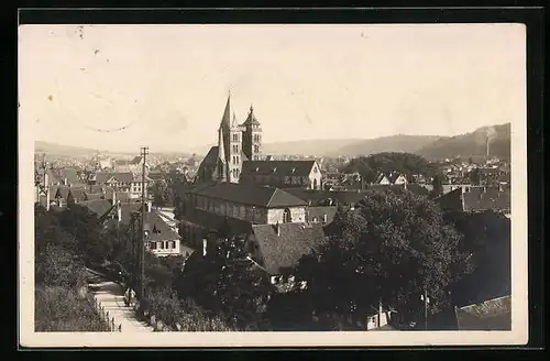 AK Esslingen, Teilansicht aus der Vogelschau