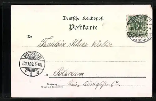 Lithographie Brake, a. d. Weser, Gasthaus Schützenhaus, Amt & Amtsgericht, Post-Amt