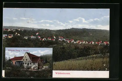 AK Wäldenbronn, Gasthaus zum Hirsch, Teilansicht