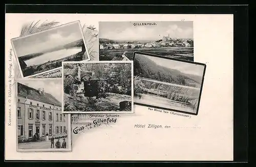 AK Gillenfeld i. d. Eifel, Hôtel Zillgen, Strohner Schweiz, Der blaue See Pulvermaar