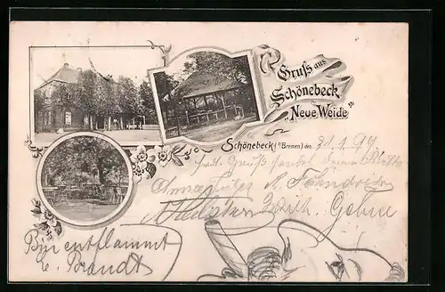 AK Schönebeck b. Bremen, Gasthaus Neue Weide