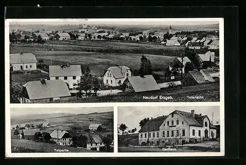 AK Neudorf /Erzgeb., Gasthaus zum Felsenkeller, Teilansicht