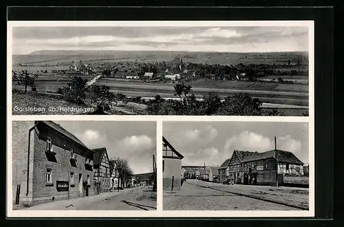 AK Gorsleben ü. Heldrungen, Strassenpartien, Totalansicht