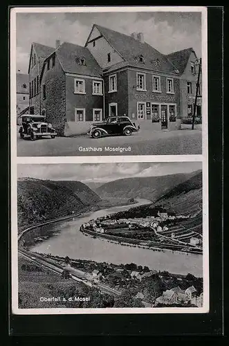 AK Oberfell /Mosel, Gasthaus Moselgruss, Panorama