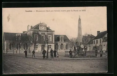 AK Ladon, Monument élevé aux Soldats morts pour la Patrie en 1870