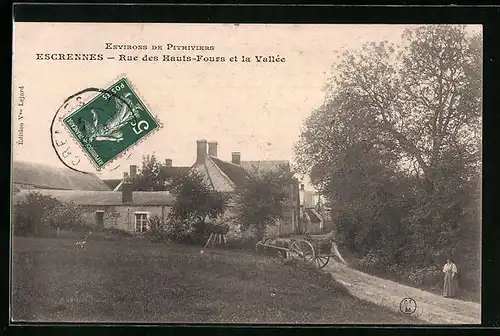 AK Escrennes, Rue des Hauts-Fours et la Vallée