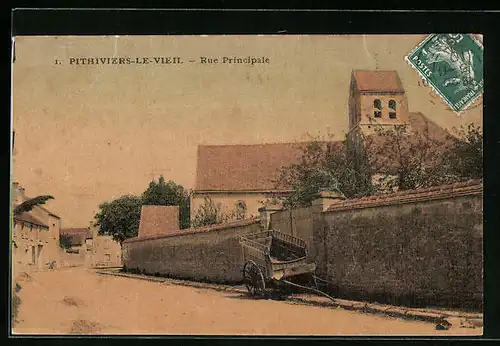 AK Pithiviers-le-Vieil, Rue Principale