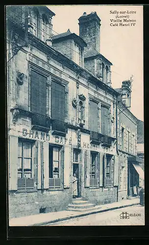 AK Sully-sur-Loire, Vieille Maison, Cafe Henri IV