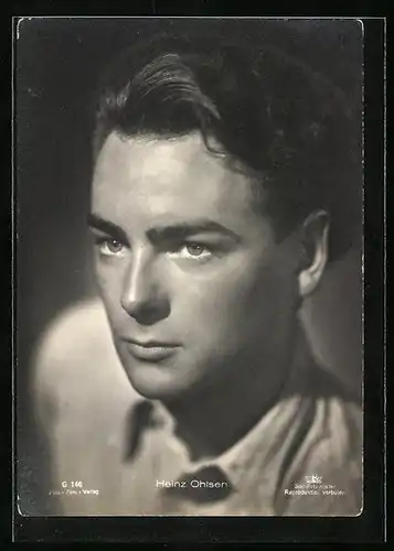 AK Schauspieler Heinz Ohlsen mit ernster Miene