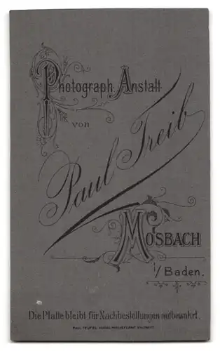 Fotografie Paul Treib, Mosbach /Baden, Junge Dame mit breitem Gesicht