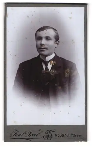 Fotografie Paul Treib, Mosbach / Baden, Gutbürgerlicher junger Mann mit Krawatte