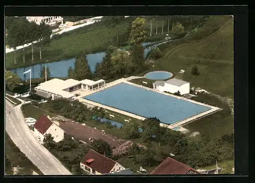 AK Altmannstein, Freibad aus der Vogelschau