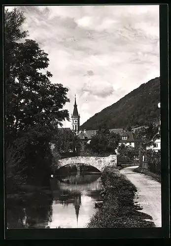 AK Urach, Ermsbrücklein und Flussweg