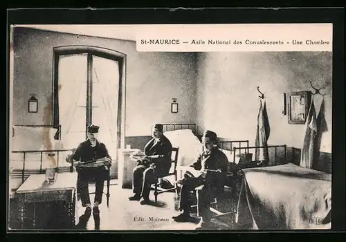 AK St-Maurice, Asile National des Convalescents, Une Chambre