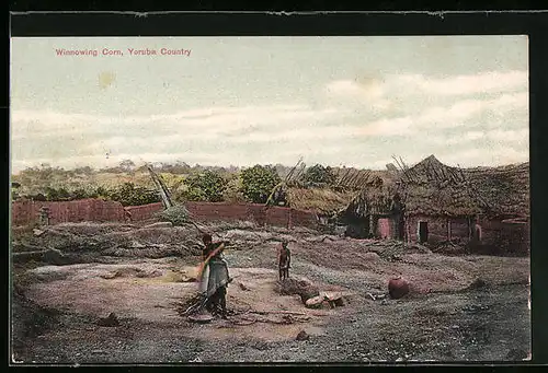 AK Yoruba Country, Winnowing Corn