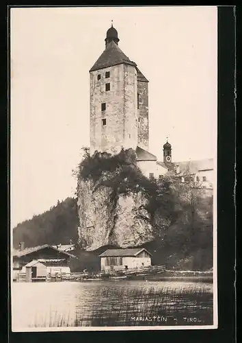 AK Mariastein, Uferpartie mit Schloss