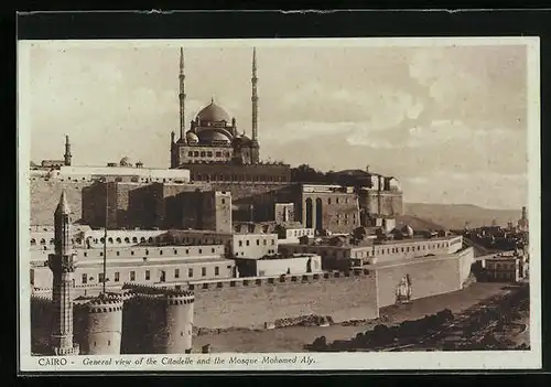 AK Cairo, General view of the Citadelle and the Mosque Mohamed Aly