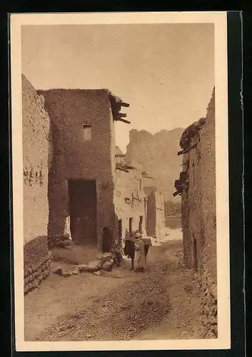 AK El Kantara, Une rue du Village rouge, Strassenpartie