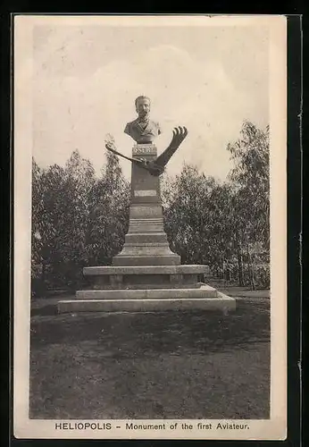 AK Heliopolis, Monument of the first Aviateur