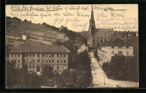 AK Esslingen, Präparantenanstalt u. Kgl. Lehrerseminar