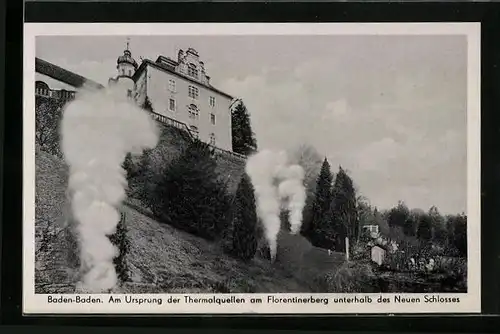AK Baden-Baden, Am Ursprung der Thermaquelle am Florentinenberg