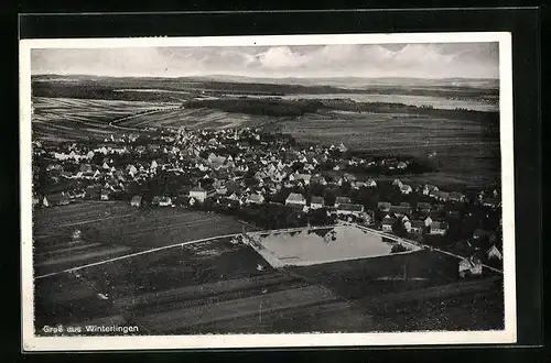 AK Winterlingen, Panorama aus der Vogelschau