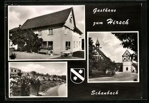 AK Schanbach, Gasthaus zum Hirsch, Hauptstrasse 14