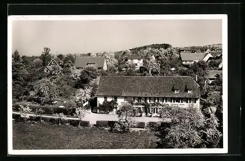 AK Buoch i. R., Gasthof und Pension zum Hirsch aus der Vogelschau