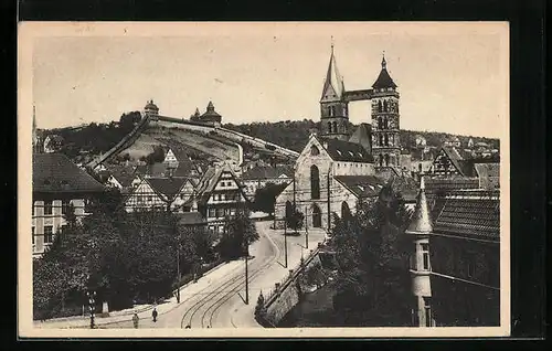 AK Esslingen a. Neckar, Blick zur Burg und Stadtkirche