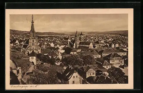 AK Esslingen a. Neckar, Ortsansicht aus der Vogelschau