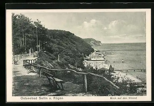 AK Sellin a. Rügen, Ansicht von der Strandpromenade