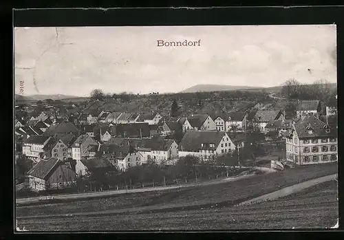 AK Bonndorf, Teilansicht aus der Vogelschau